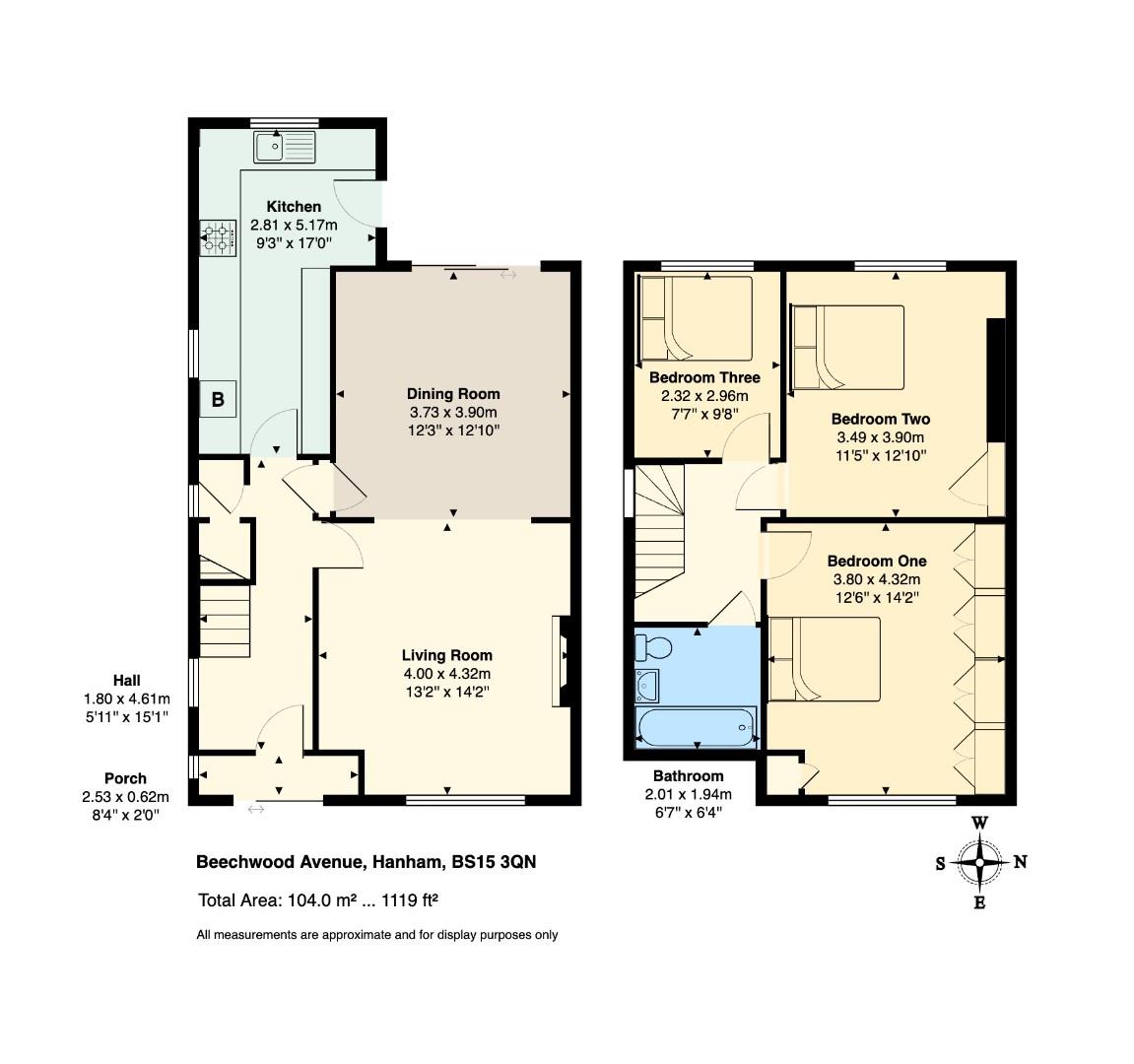 Floorplan for Beechwood Avenue, Hanham, Bristol